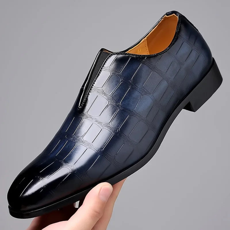 Chaussure classique en cuir brun luxury pour homme