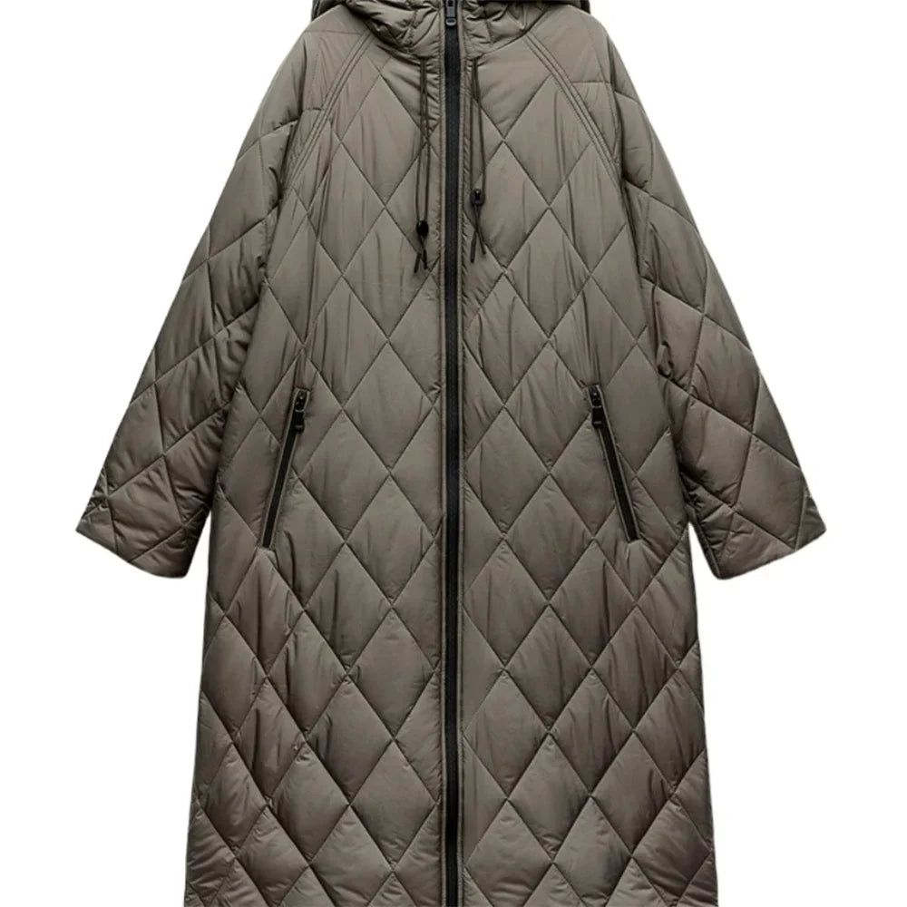 Veste Hivernale Douillette avec Capuche pour Femmes