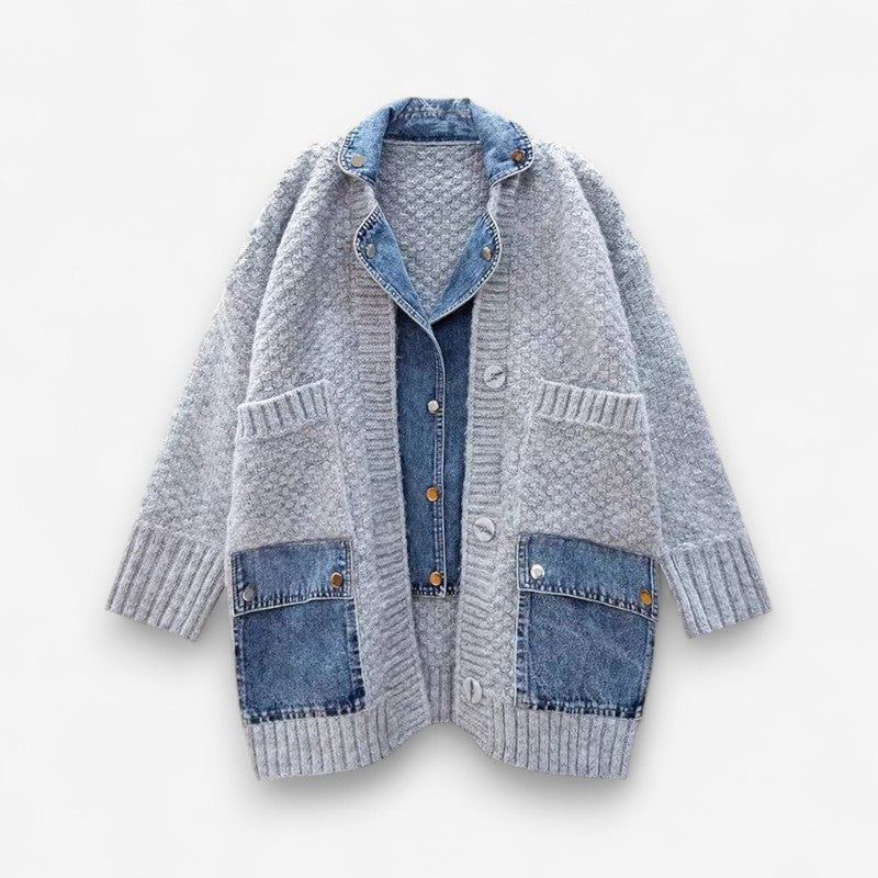 Veste Jean Classique à Manches Longues