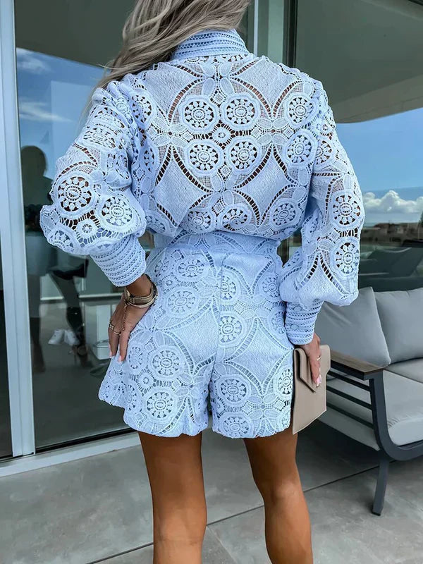 Tenue Été Femme Dentelle - Ensemble Ibiza Léger Chic