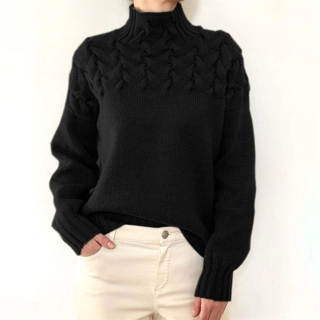 Pull Femme Hiver Tricôté Marine