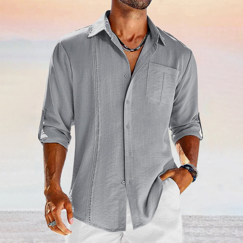 Chemise Homme Élégante Manches Longues pour Soirées