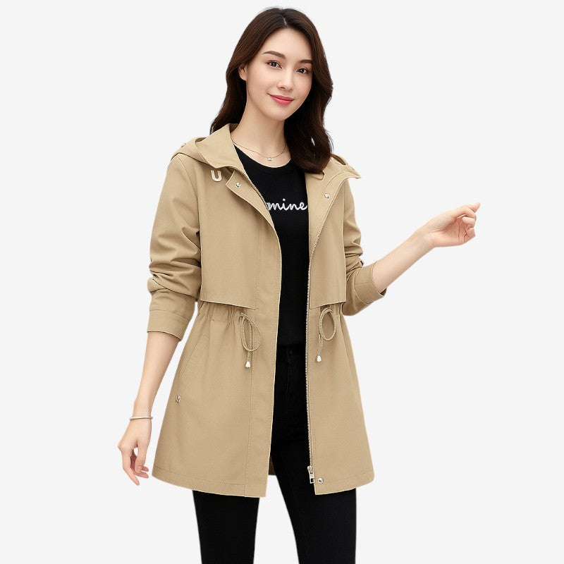 Imperméable Femme Élégant à Capuche