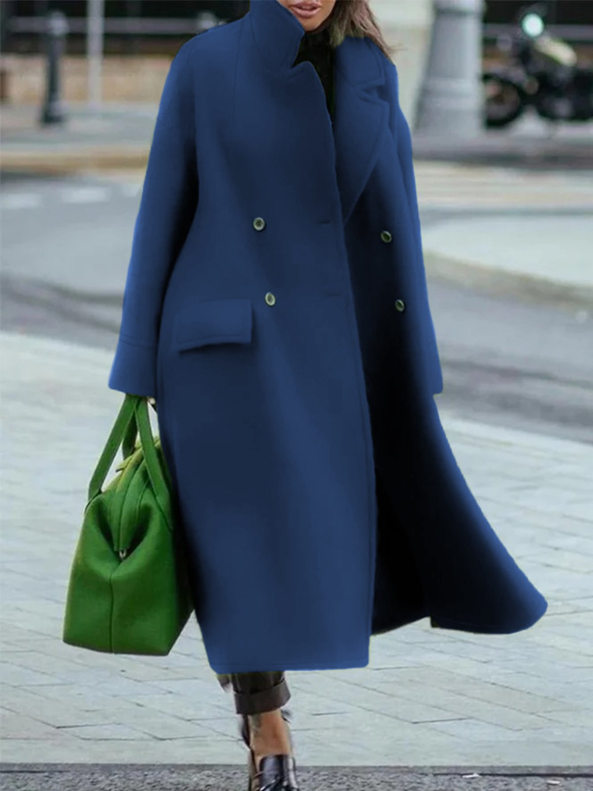 Manteau Femme Élégant Long avec Ceinture