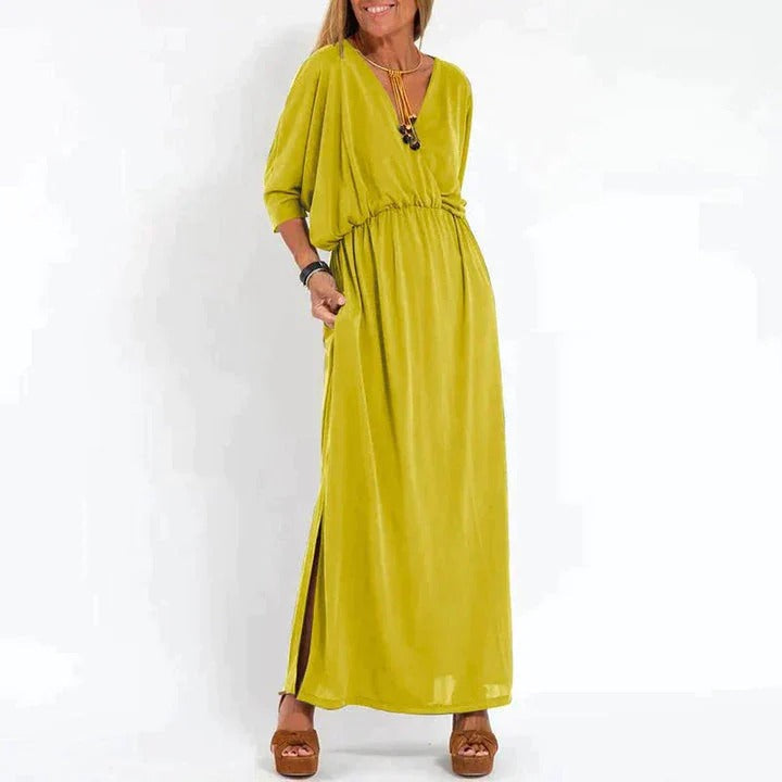 Robe Longue Élégante Anthracite pour Femme