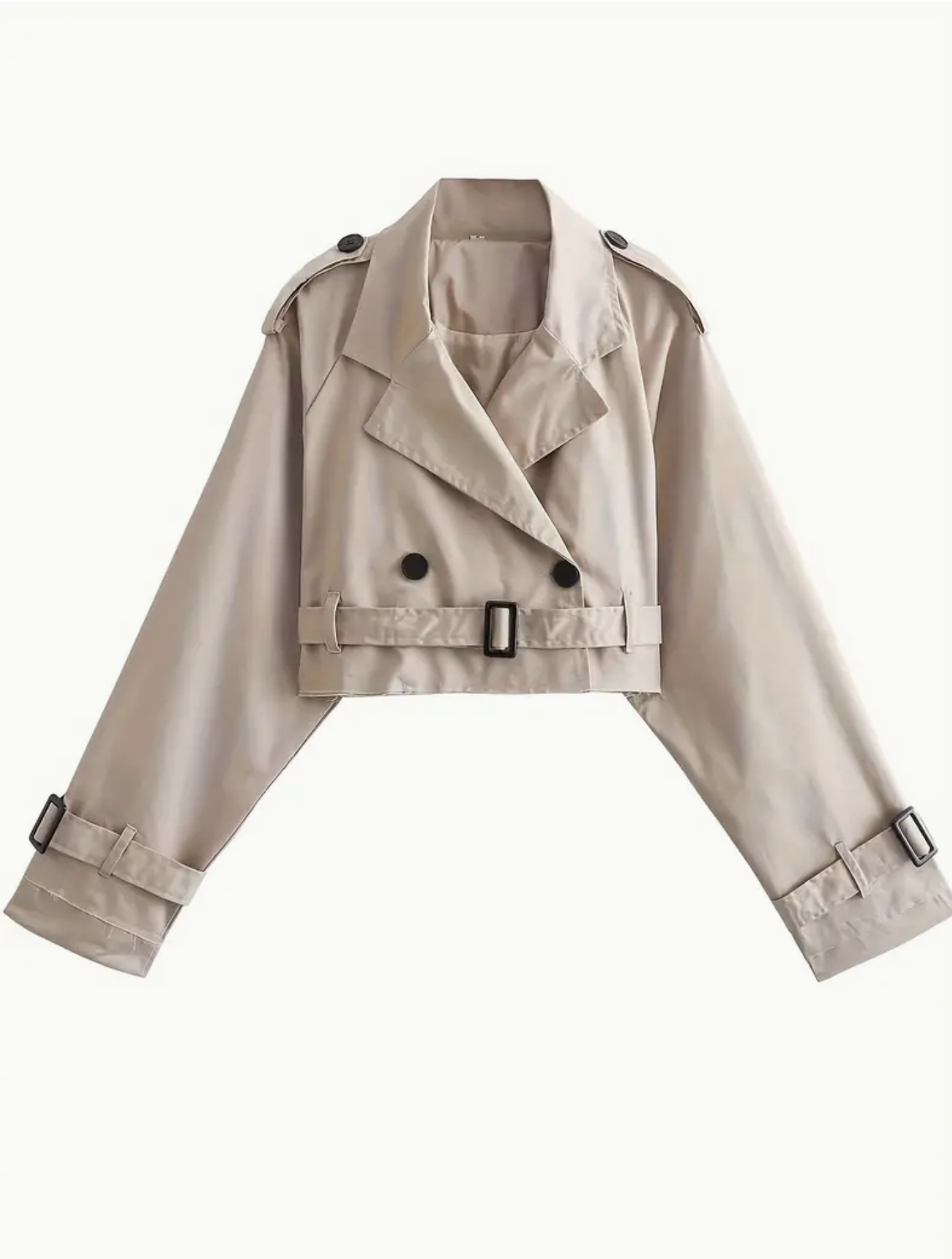 Veste Courte Élégante Ceinturée Style Rétro