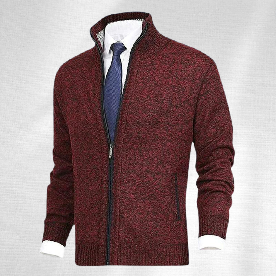 Cardigan Homme Hiver Douillet à Fermeture Éclair
