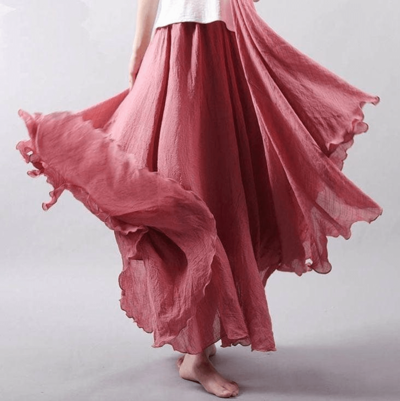 Robe Longue Lin Élégante pour Femme