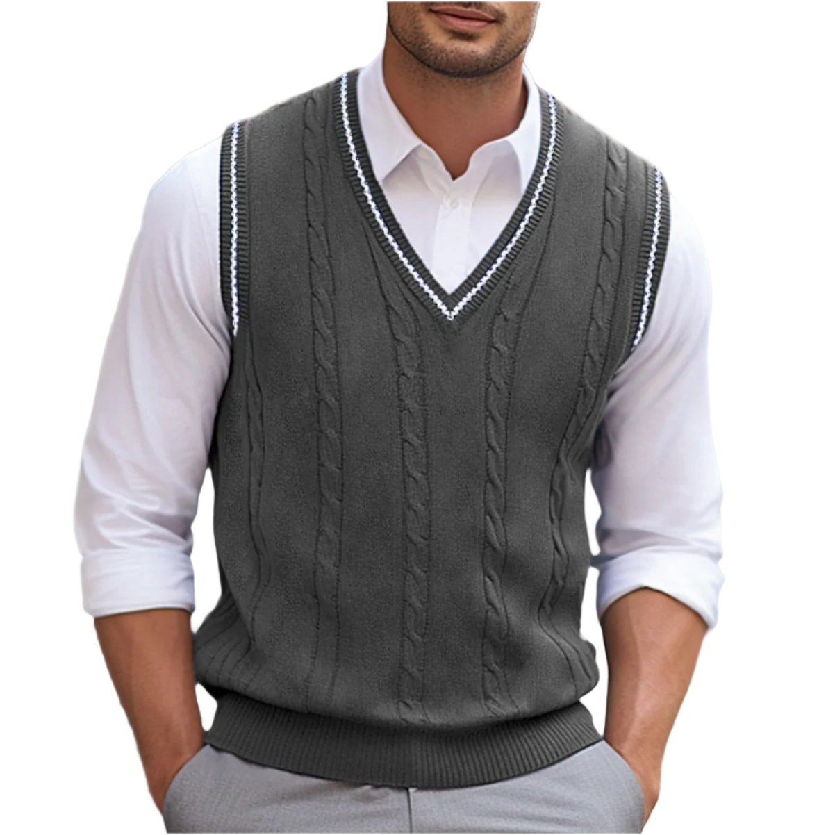 Pull Homme Col V Décontracté & Chic
