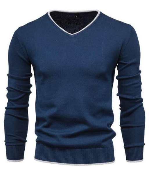 Pull Homme Col V Élégant Slim Fit