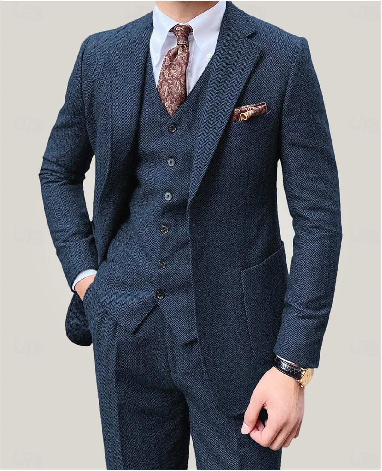 Costume 3 Pièces Élégant Mariage Homme | Tenue De Mariage Classique