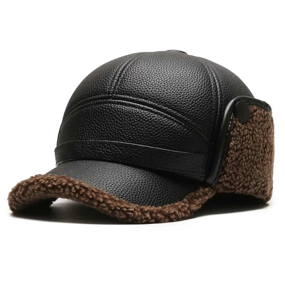 Casquette Hivernale Chaude avec Oreillettes Réglables pour Homme