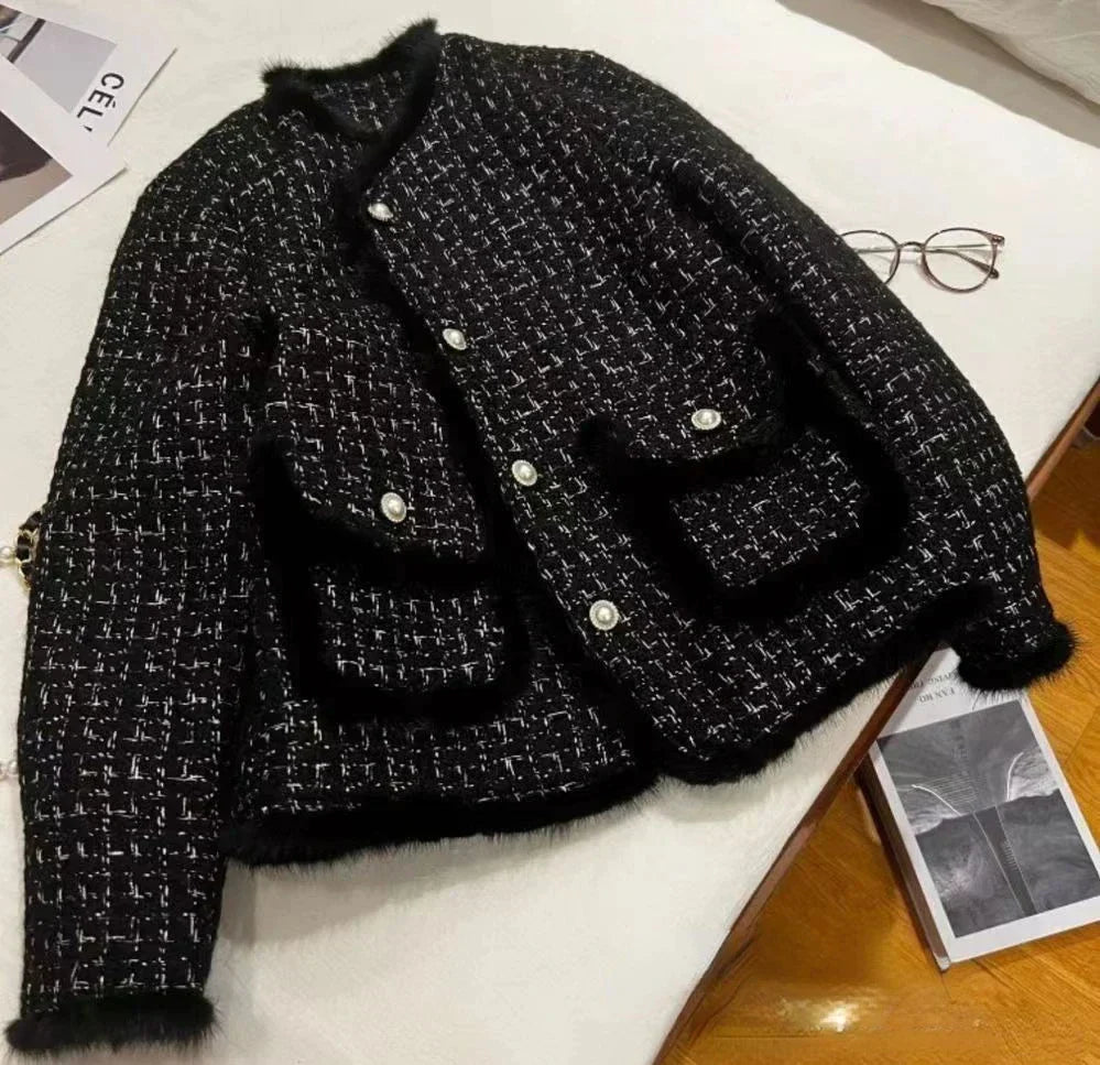 Manteau Femme Hiver Élégant avec Fermeture Boutons