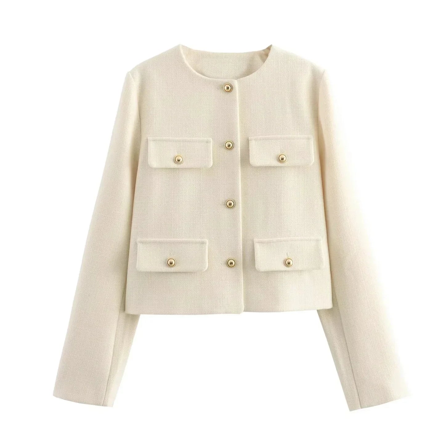 Veste Féminine Élégante - Taille Cintrée avec Fermeture Luxe