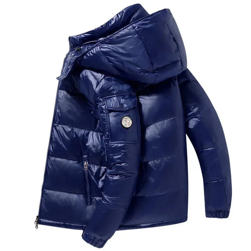 Parka Hiver Homme Capuche Noir Matelassée