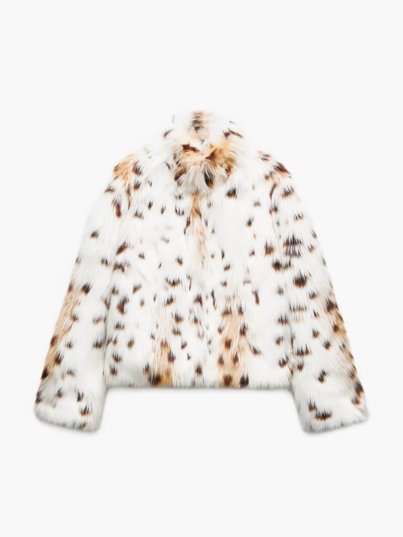 Manteau Femme Hiver Léopard Chic Long Manches - LuxeStyle