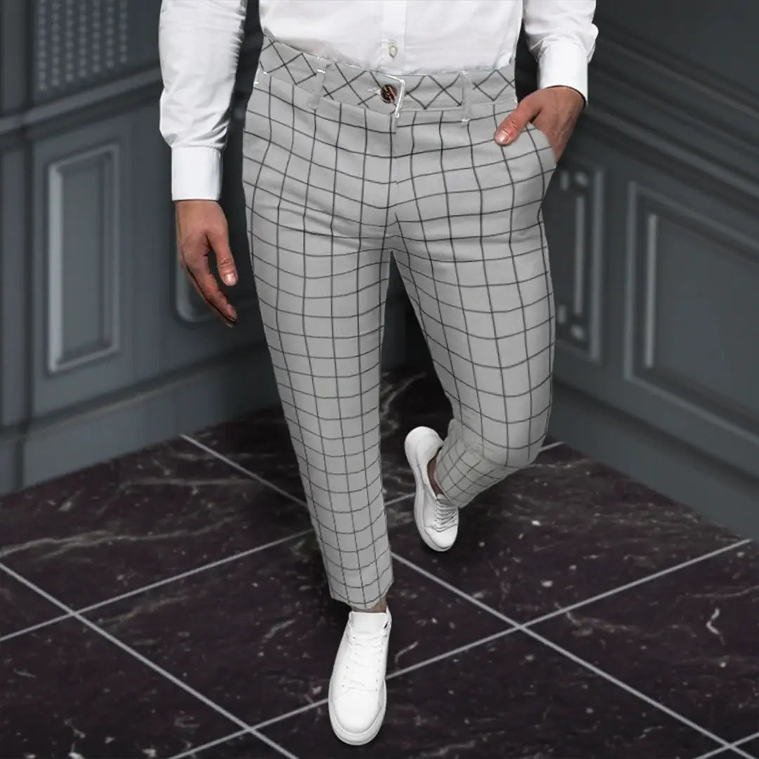 Pantalon à Carreaux Classique pour Homme