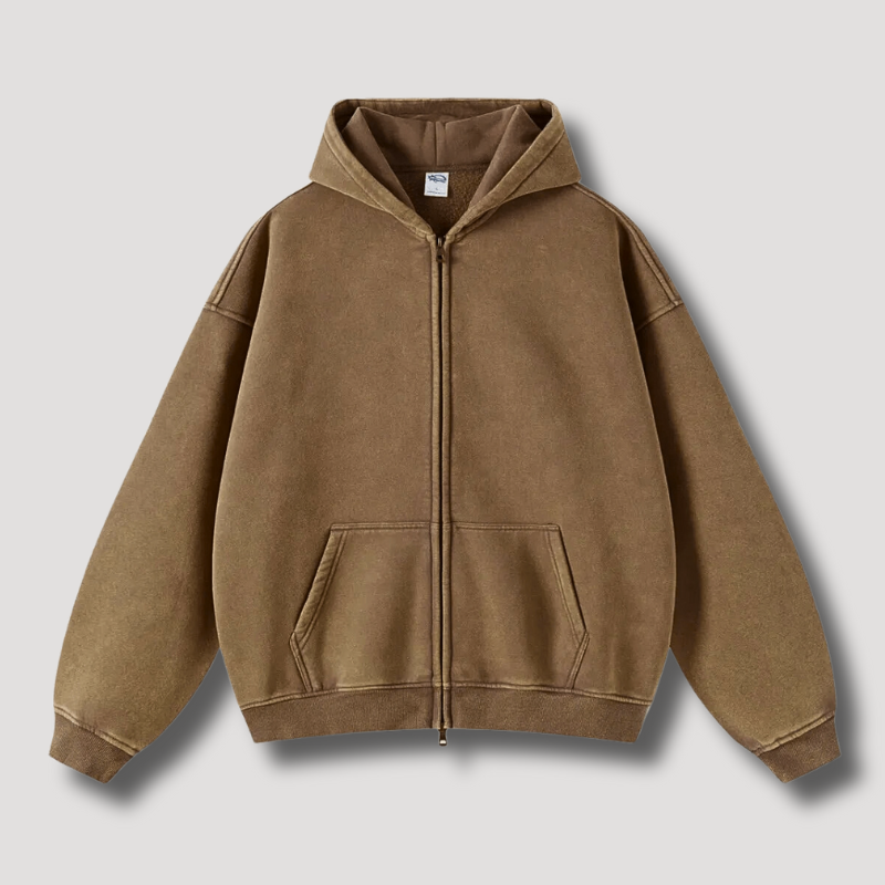Sweat à capuche zippé Oversize Féminin
