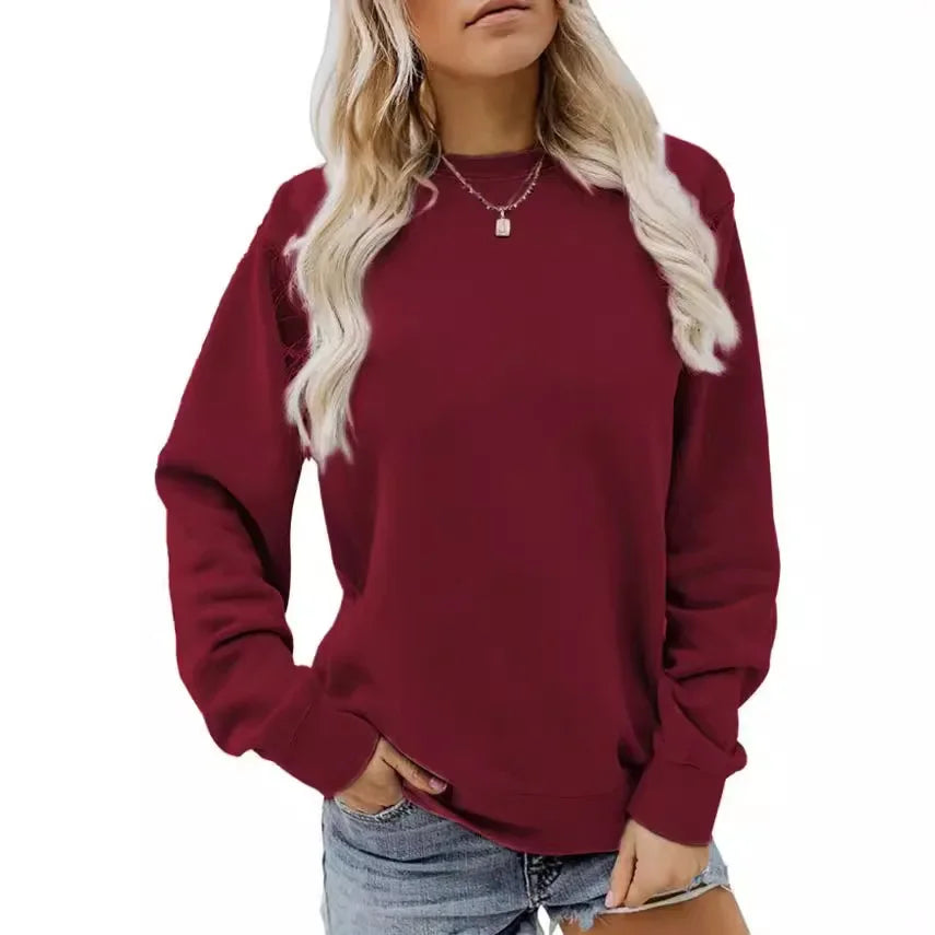 Sweat à manches longues femme rouge vif