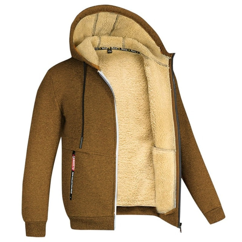 Veste Homme Hivernale Stylo & Confortable avec Capuche et Fermeture Éclair