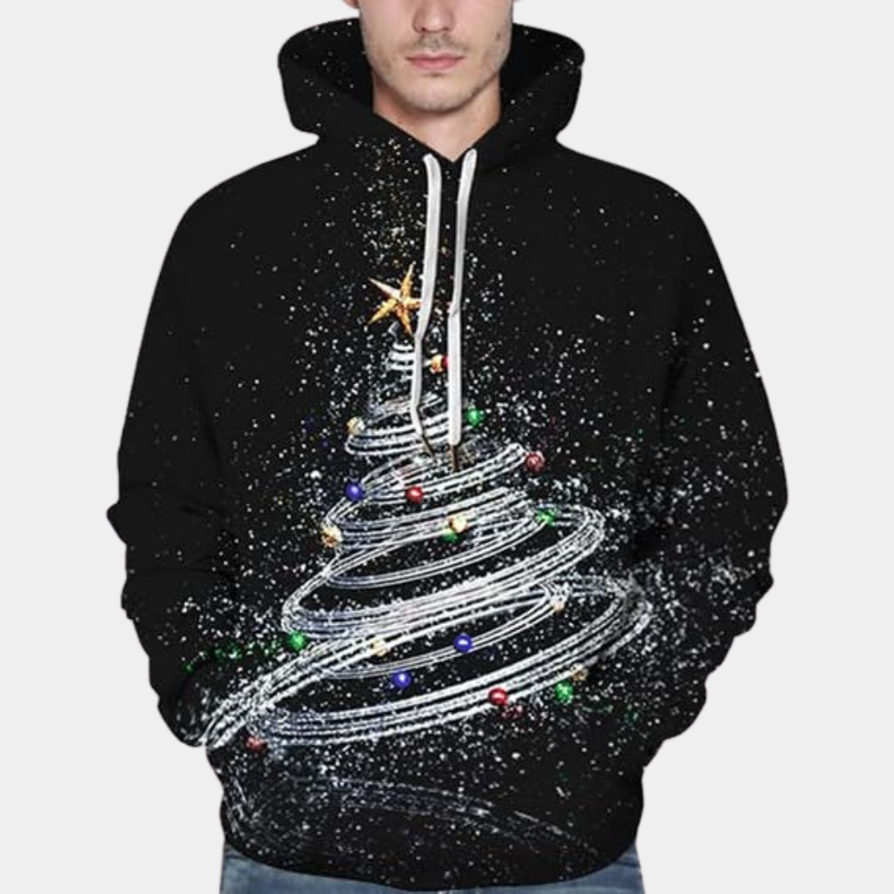 ERIC - Sweat à Capuche De Noël Moderne pour Hommes