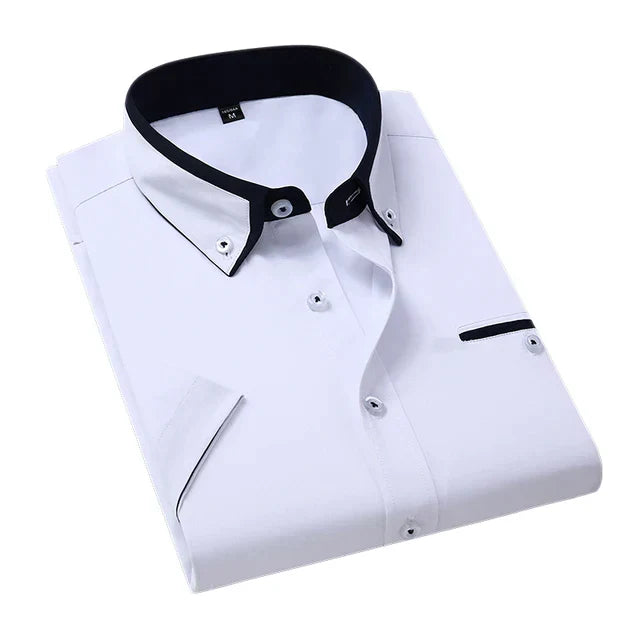 Chemise Homme Élégante Bleu Ciel à Contraste