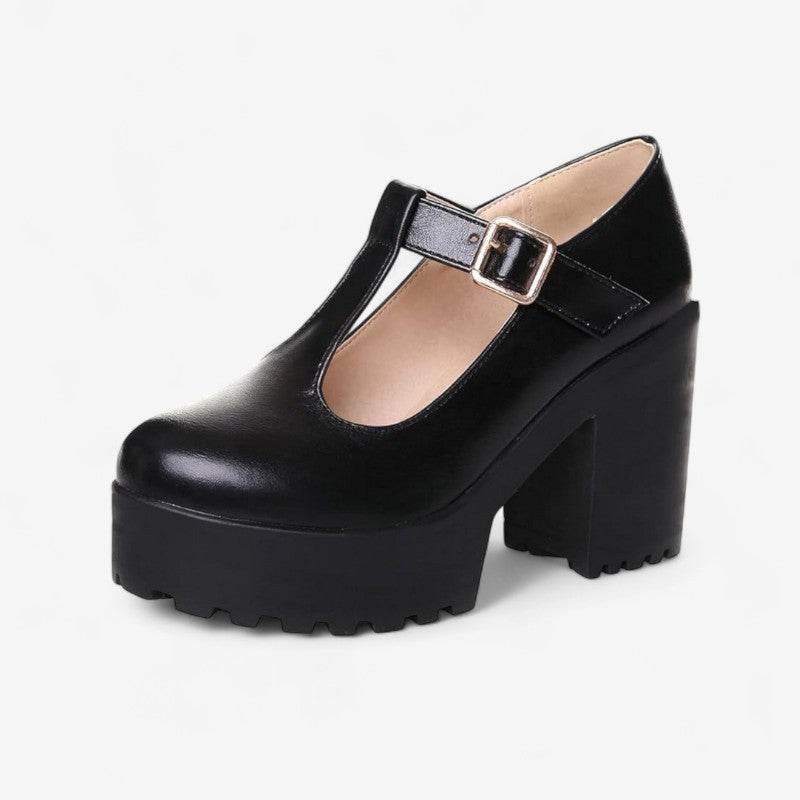 Chaussures Classiques à bout rond avec brides ajustables