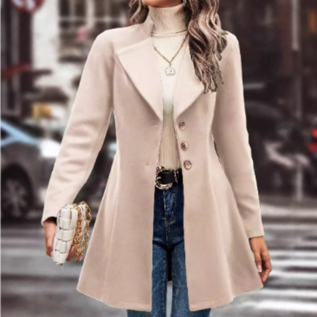 Veste Femme Longue Élégante Boutonnée