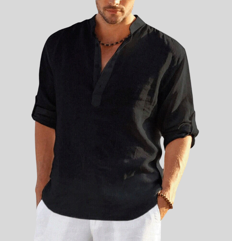 Chemise Homme Lin Frais Manches Longues