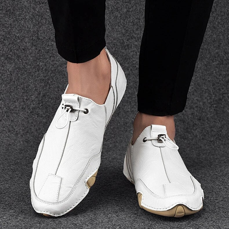 Chaussures casual en cuir marron pour homme