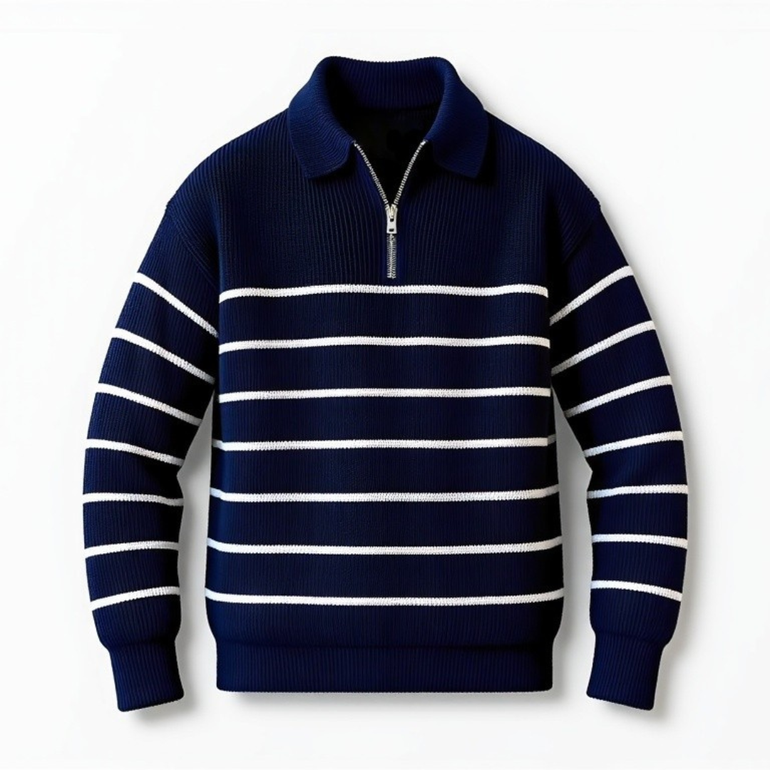 Pull À Capuchon Rayé Décontracté Pour Homme - LuxeStyle