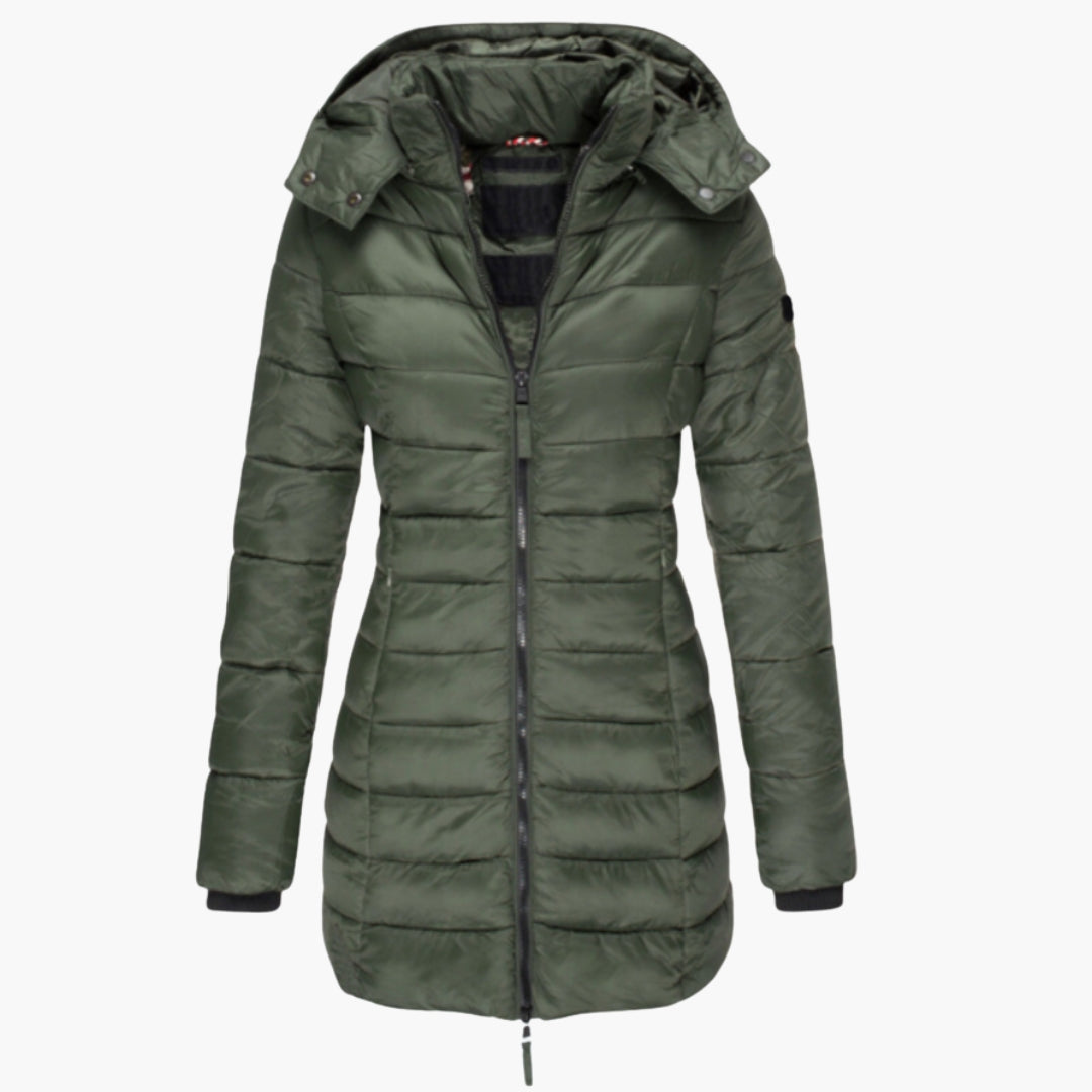 Veste hivernale féminine avec capuchon