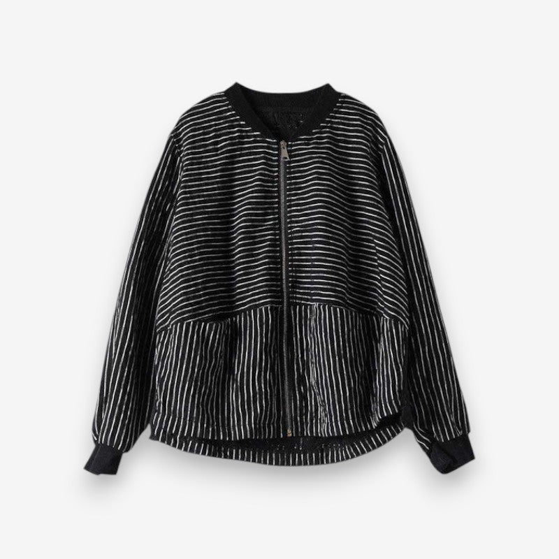 Veste Femme Colorée à Manches Longues avec Fermeture Éclair - LuxeStyle