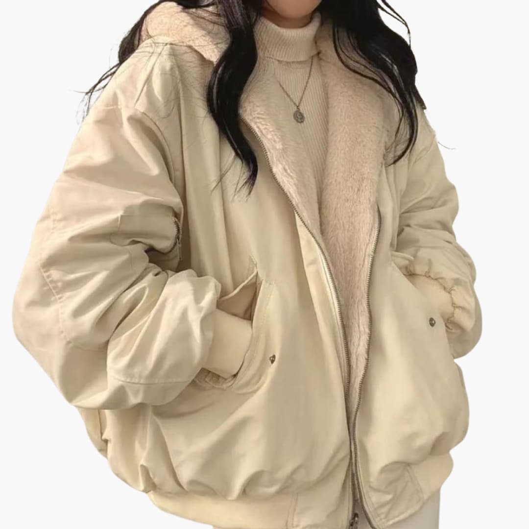 Parka femme hiver avec capuche et zip