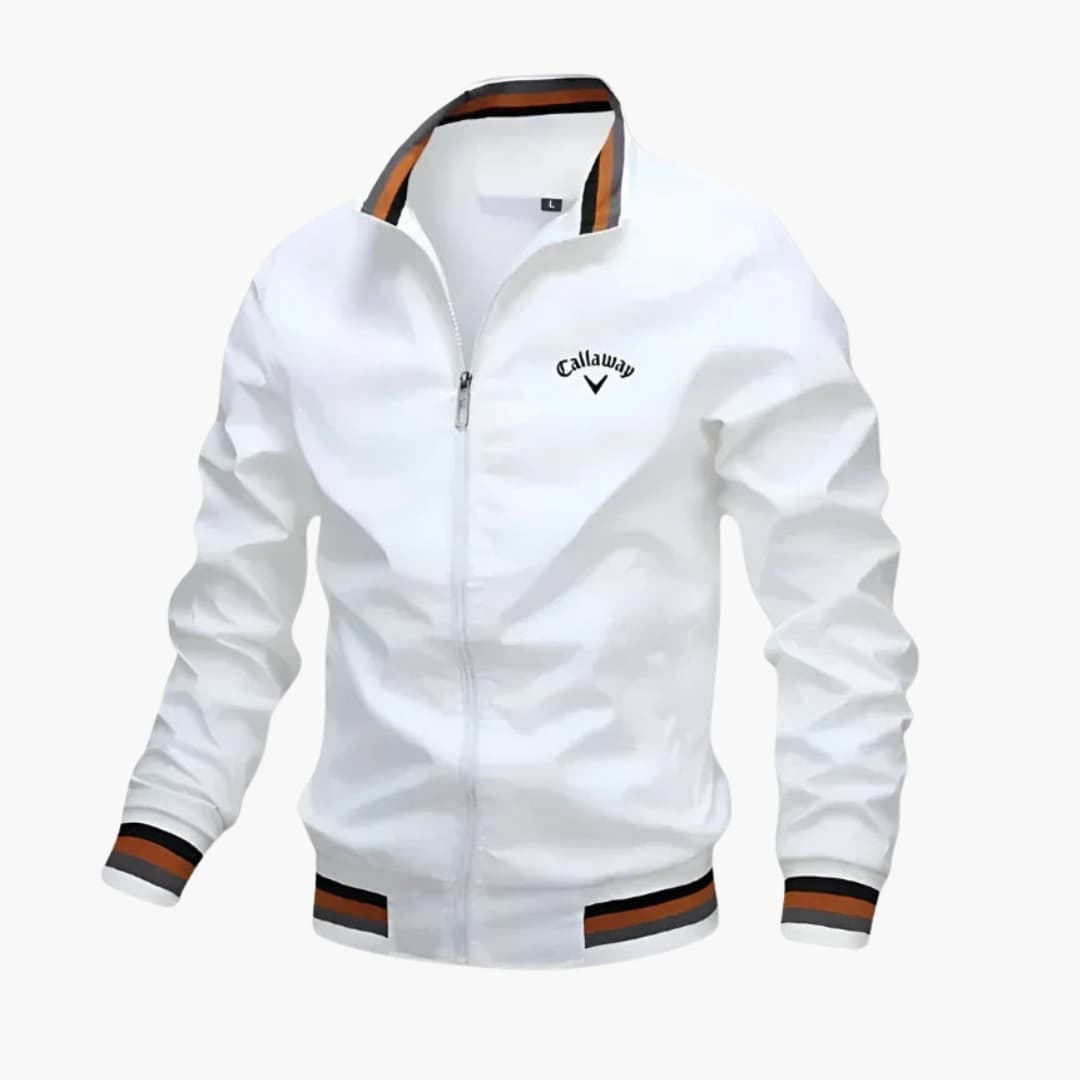 Veste Homme Zippée Élégante – Col Haut, Coupe Classique & Tissu Doux