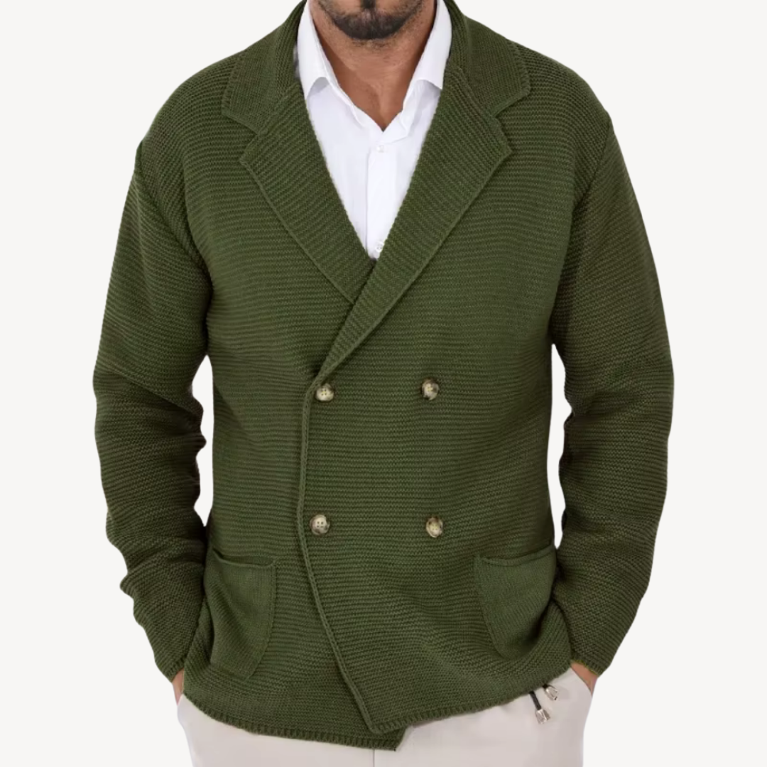 Blazer cardigan élégant en maille pour homme