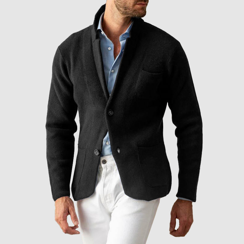 Blazer cardigan en maille pour homme