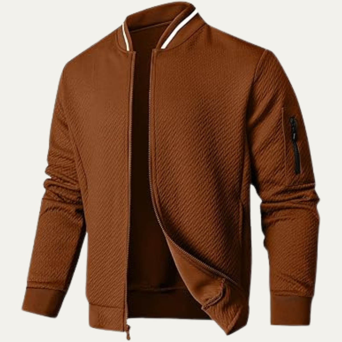 Blouson aviateur matelassé à losanges, coupe ajustée, pour homme