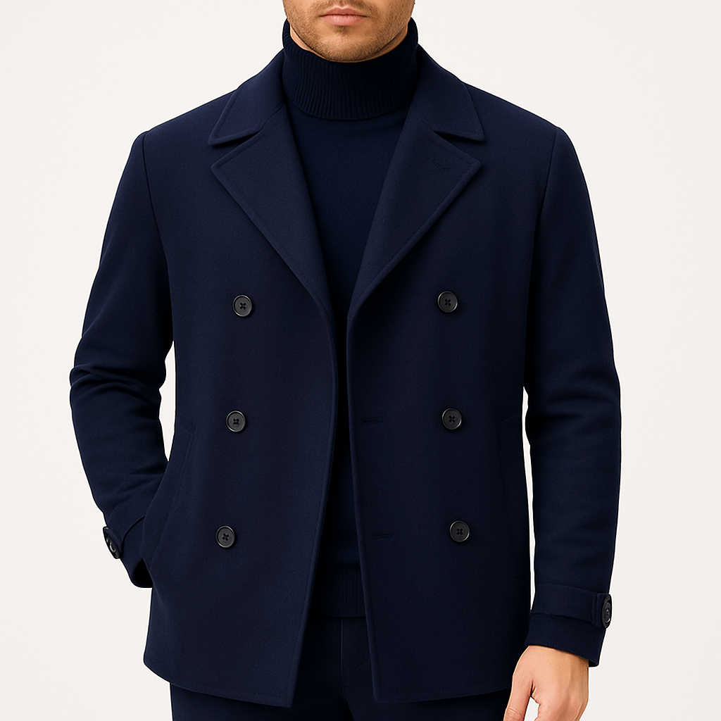 Caban classique en laine pour homme