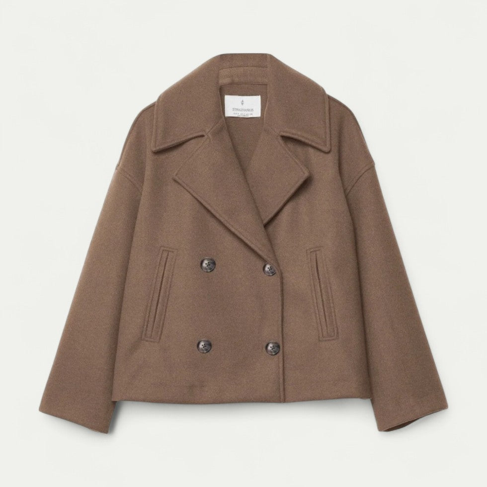Caban court croisé pour femme