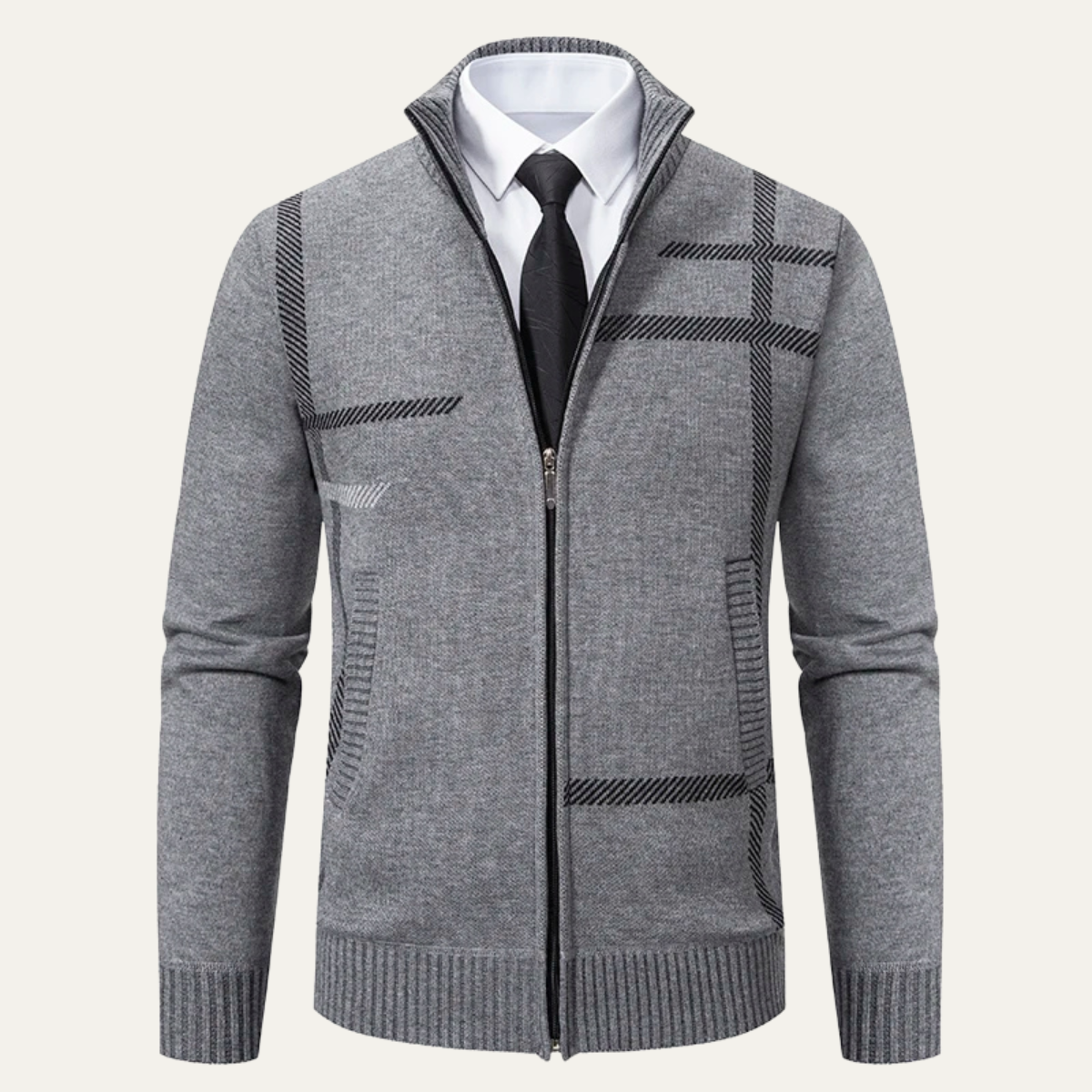 Cardigan géométrique moderne pour homme
