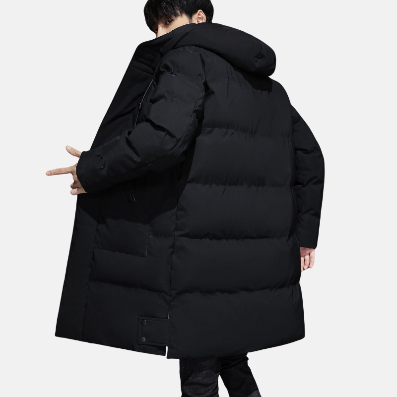 Doudoune longue matelassée pour homme