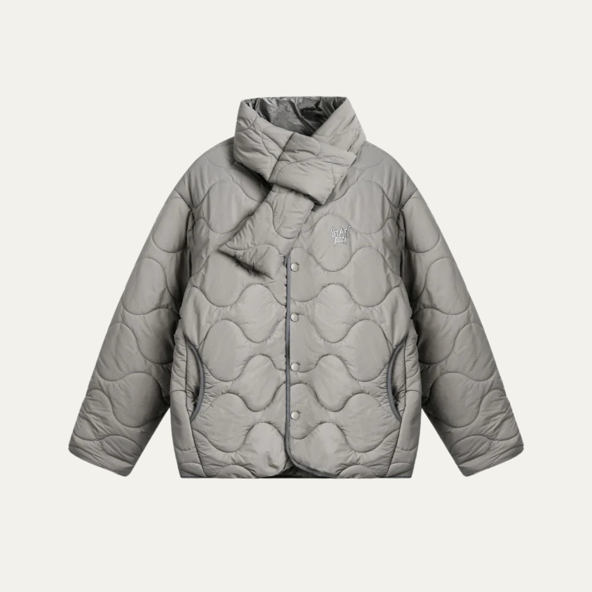 Doudoune matelassée à col montant pour homme