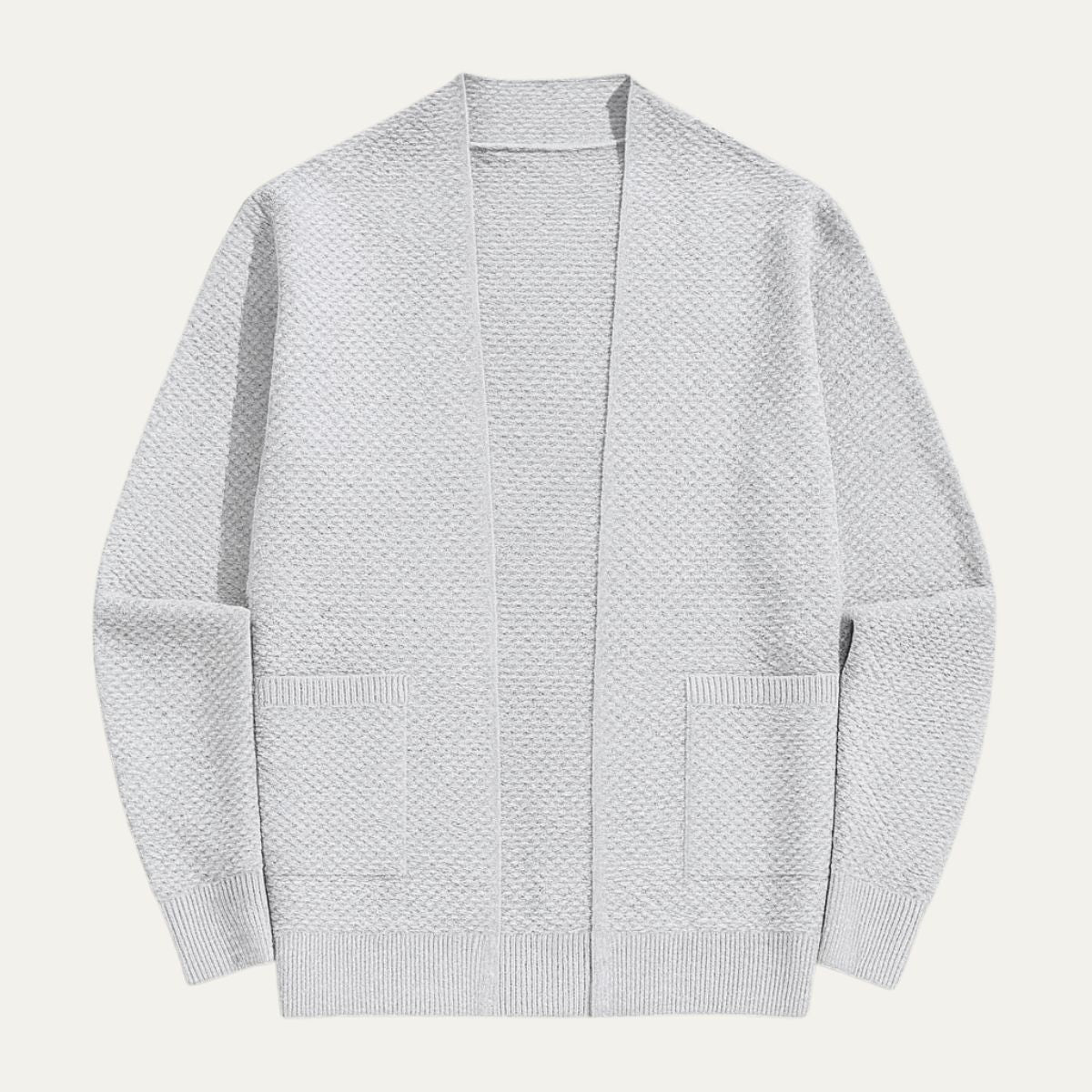 Gilet cardigan ouvert à col châle pour homme