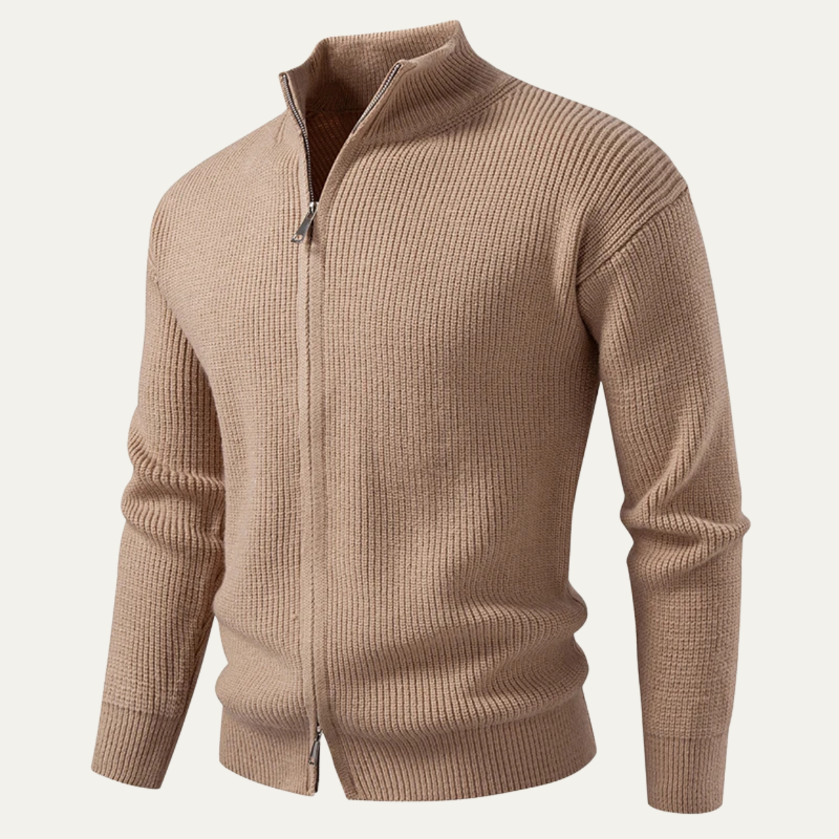 Gilet côtelé à col montant pour homme