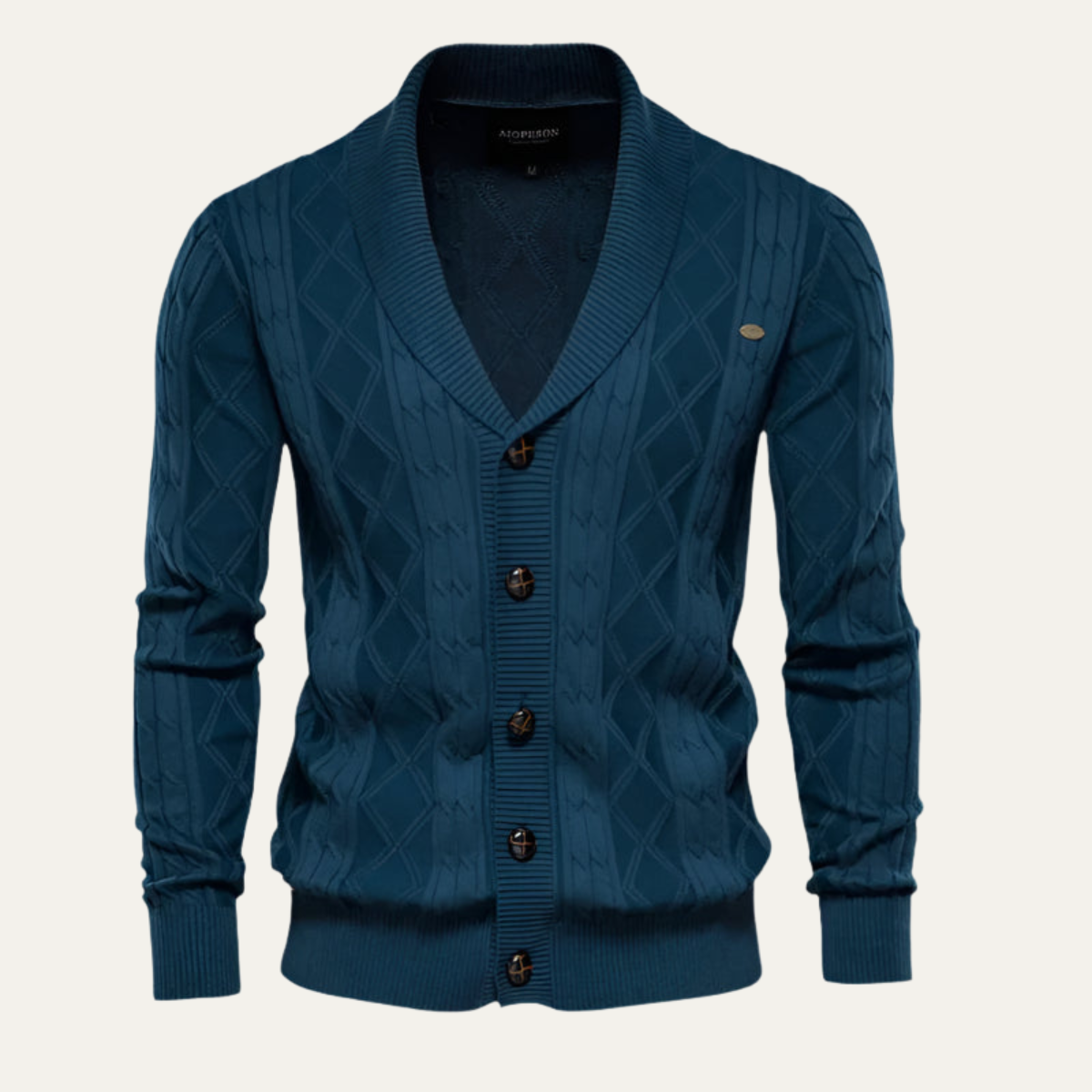Gilet élégant en maille torsadée pour homme