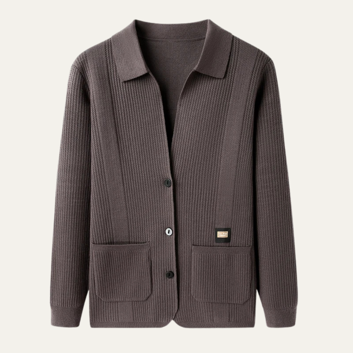 Gilet en maille pour homme avec col chemise