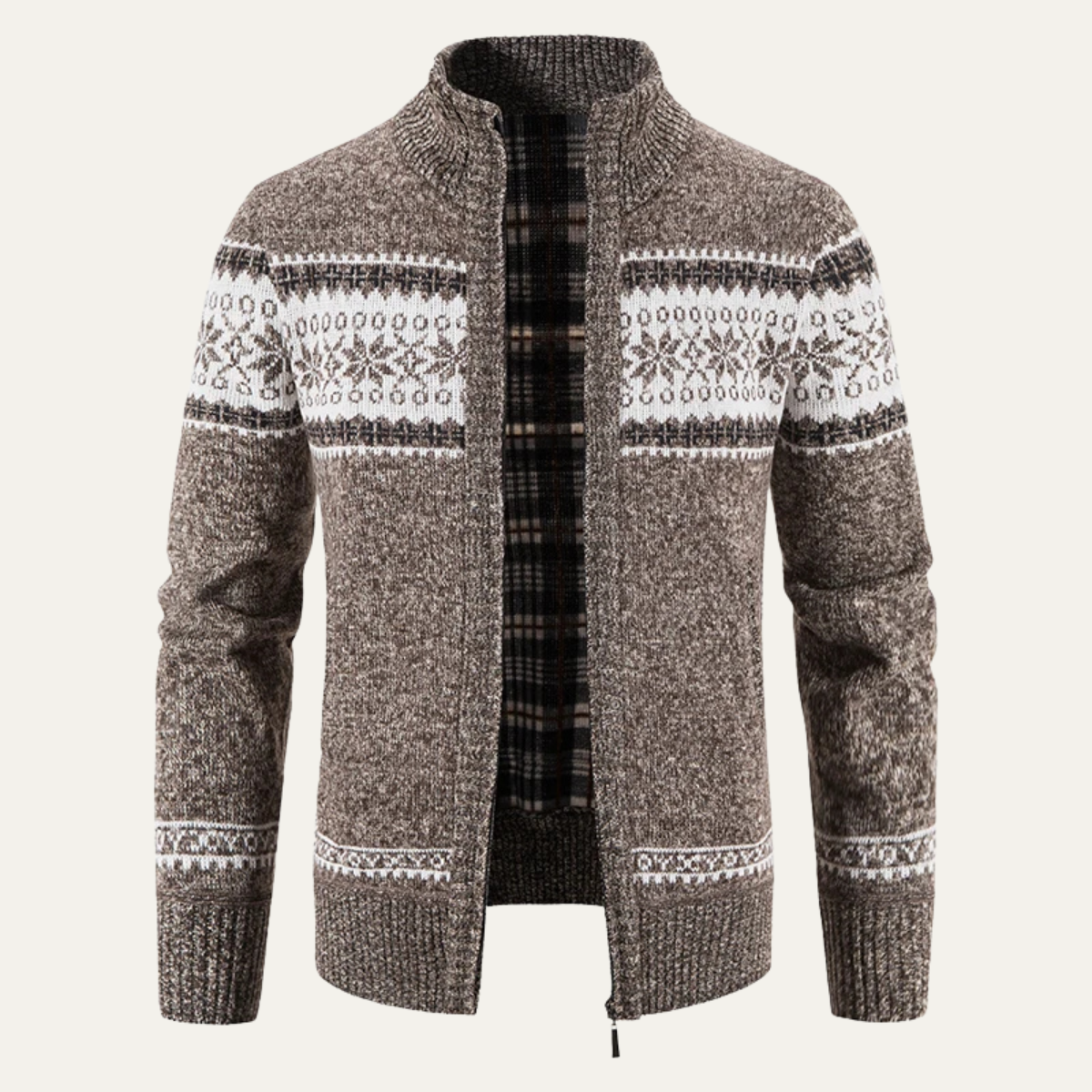 Gilet en maille torsadée épaisse pour homme