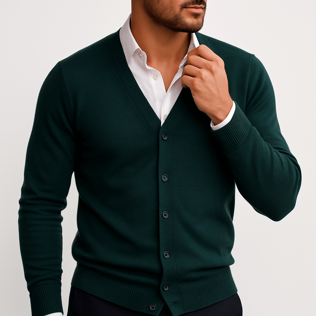 Cardigan léger à boutons pour homme