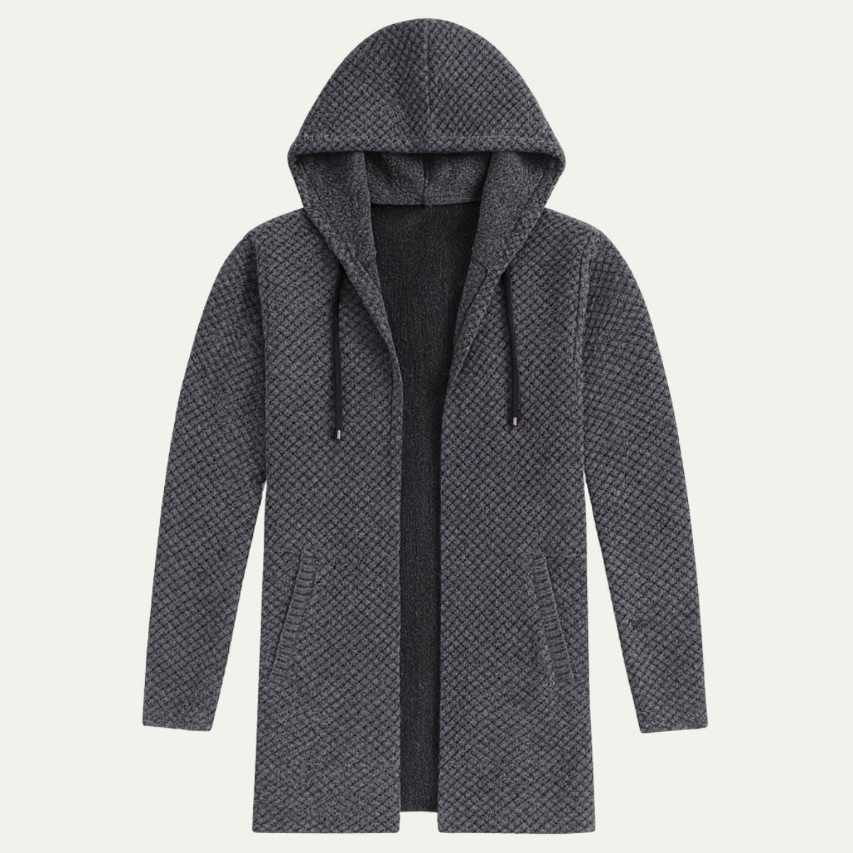 Gilet long à capuche pour homme